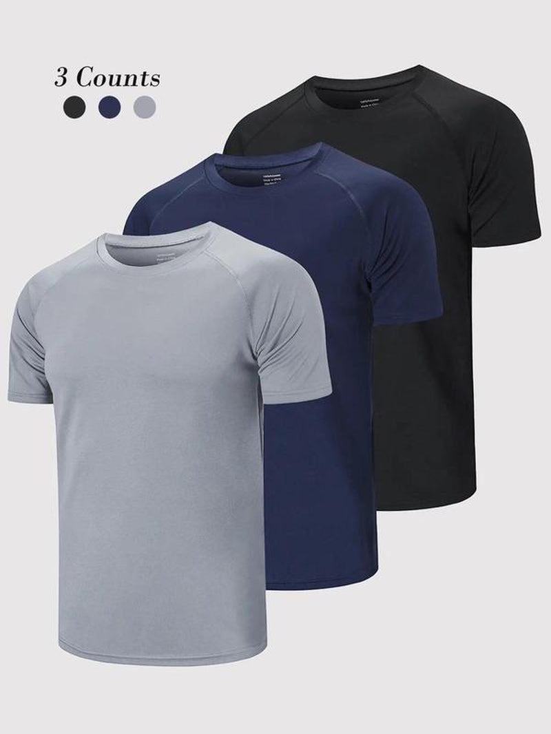Men'S Plain Spring Sports Football Jersey, Quick Drying T-Shirt, Casual Tee Tops for Gym Workout Running Back to School, Mens Clothes, Please Purchase a Size Up, Gym Wear, Workout Tops, Men'S T Shirts, Athletic Fit