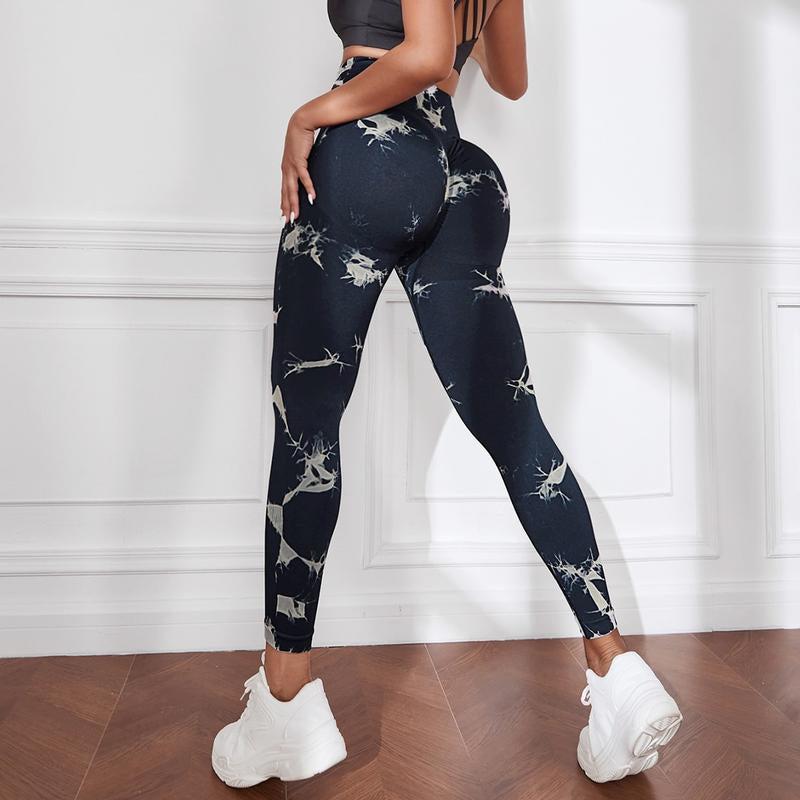 Womens High Waisted Seamless Workout Leggings Butt Lifting Gym Yoga Pants Booty Scrunch Vital Tummy Control Ruched Tights