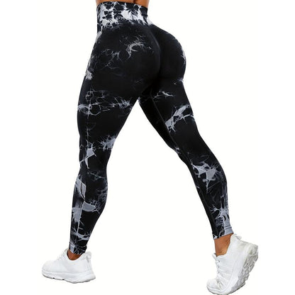 Womens High Waisted Seamless Workout Leggings Butt Lifting Gym Yoga Pants Booty Scrunch Vital Tummy Control Ruched Tights