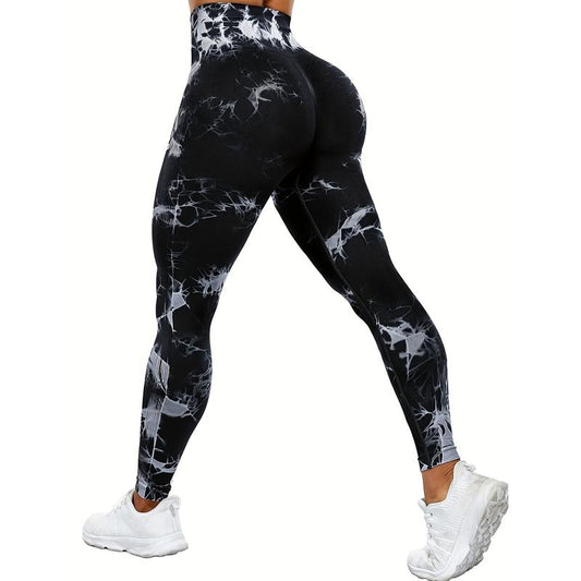 Womens High Waisted Seamless Workout Leggings Butt Lifting Gym Yoga Pants Booty Scrunch Vital Tummy Control Ruched Tights