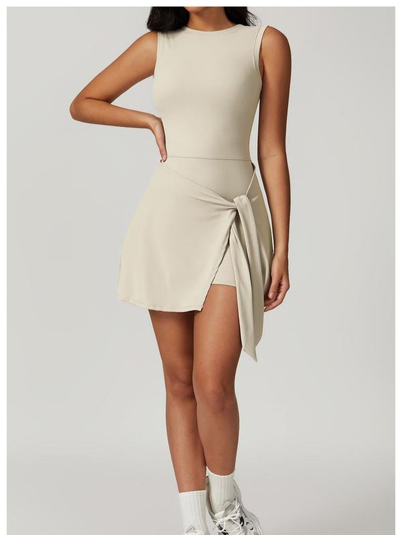 Women'S Tennis Dress Workout Romper with Built-In Shorts - Quick Dry and Breathable Summer Sportswear Gym Clothes