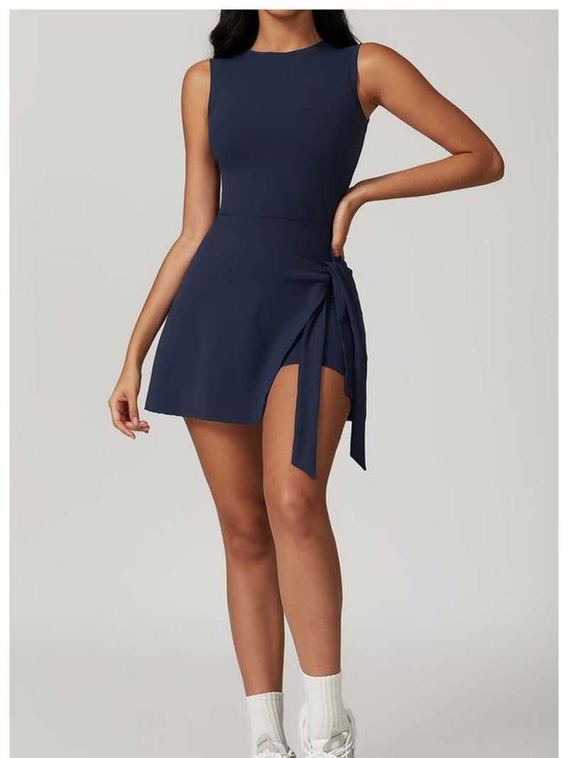 Women'S Tennis Dress Workout Romper with Built-In Shorts - Quick Dry and Breathable Summer Sportswear Gym Clothes