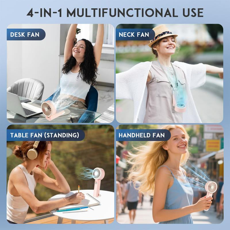 Portable Handheld Turbo, 5 Gear Wind, up to 10 Working Hours, 3 in 1 Handheld Foroutdoor, Travel, Camping Fan