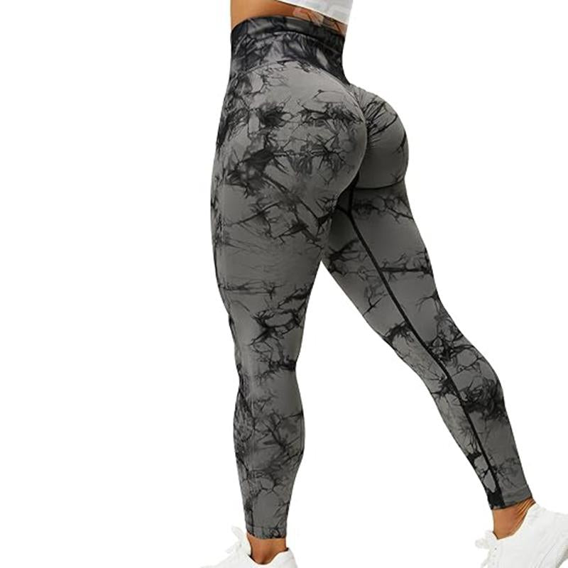 Womens High Waisted Seamless Workout Leggings Butt Lifting Gym Yoga Pants Booty Scrunch Vital Tummy Control Ruched Tights