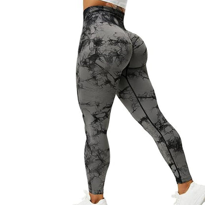 Womens High Waisted Seamless Workout Leggings Butt Lifting Gym Yoga Pants Booty Scrunch Vital Tummy Control Ruched Tights