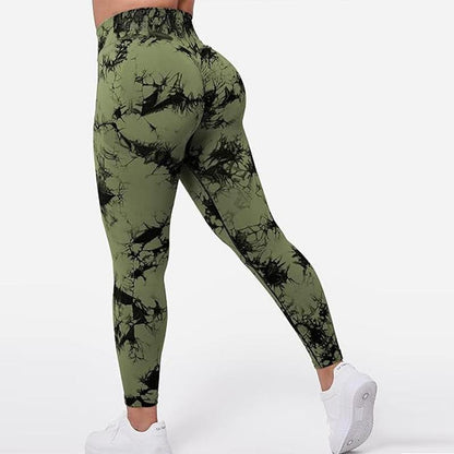 Womens High Waisted Seamless Workout Leggings Butt Lifting Gym Yoga Pants Booty Scrunch Vital Tummy Control Ruched Tights