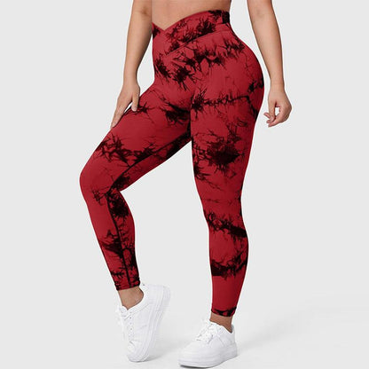 Womens High Waisted Seamless Workout Leggings Butt Lifting Gym Yoga Pants Booty Scrunch Vital Tummy Control Ruched Tights