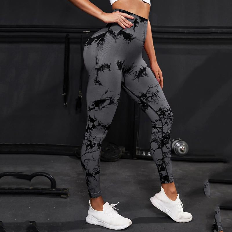 Womens High Waisted Seamless Workout Leggings Butt Lifting Gym Yoga Pants Booty Scrunch Vital Tummy Control Ruched Tights