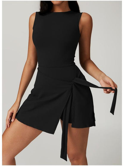 Women'S Tennis Dress Workout Romper with Built-In Shorts - Quick Dry and Breathable Summer Sportswear Gym Clothes