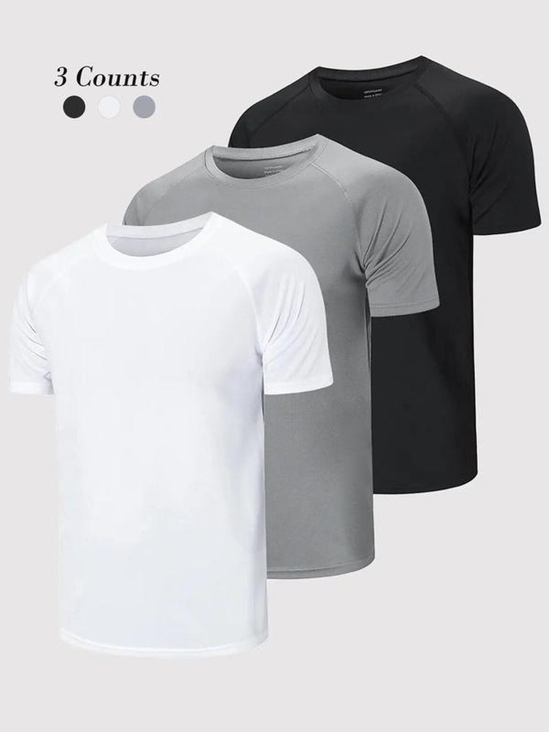 Men'S Plain Spring Sports Football Jersey, Quick Drying T-Shirt, Casual Tee Tops for Gym Workout Running Back to School, Mens Clothes, Please Purchase a Size Up, Gym Wear, Workout Tops, Men'S T Shirts, Athletic Fit