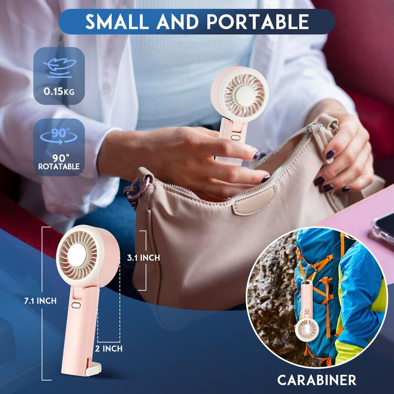 Portable Handheld Turbo, 5 Gear Wind, up to 10 Working Hours, 3 in 1 Handheld Foroutdoor, Travel, Camping Fan