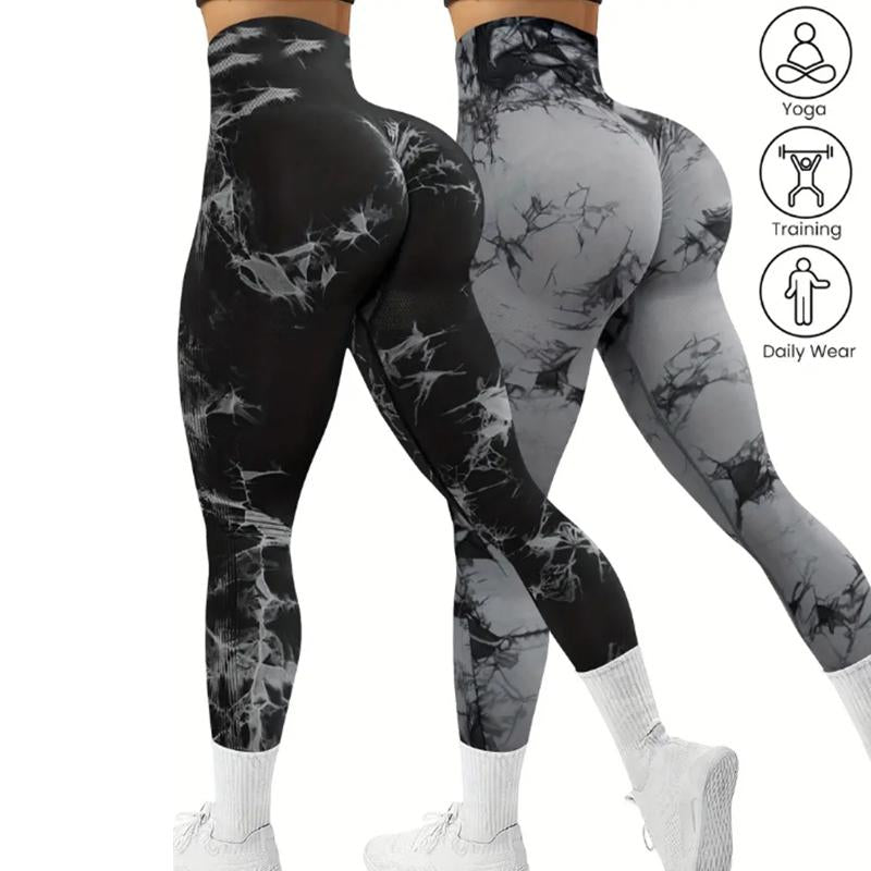 Womens High Waisted Seamless Workout Leggings Butt Lifting Gym Yoga Pants Booty Scrunch Vital Tummy Control Ruched Tights