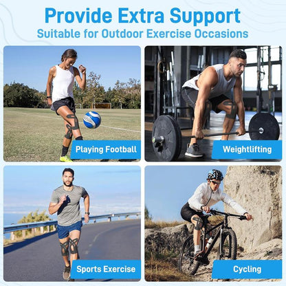 Kinesiology Tape for Knees, 10 Count Knee Tape for Knee Pain Relief Pre Cut, Latex Free Knee Tape, Support Muscles and Joints, Knee Kinesiology Tape Pre Cut, Waterproof and Elastic (Flesh Color)